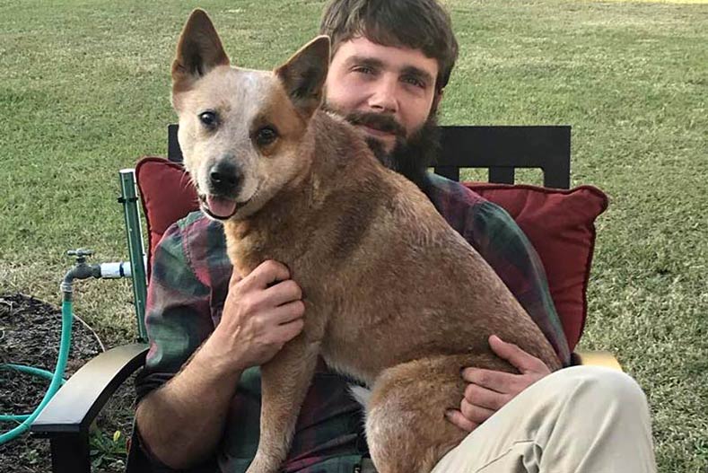 Australian Cattle Dog Rhetta and her owner Will Ransom on the Appalachian Trail
