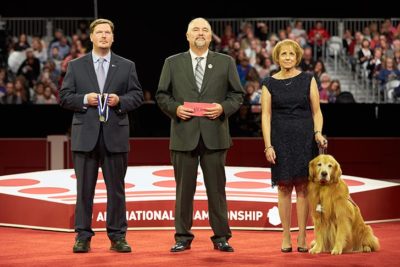 Therapy Dog: “Kol,” a Golden Retriever owned by Jane Eisenberg of Boynton Beach, Fla; The 19th Annual AKC Humane Fund ACE Awards ceremony at the 2018 AKC National Championship presented by Royal Canin.