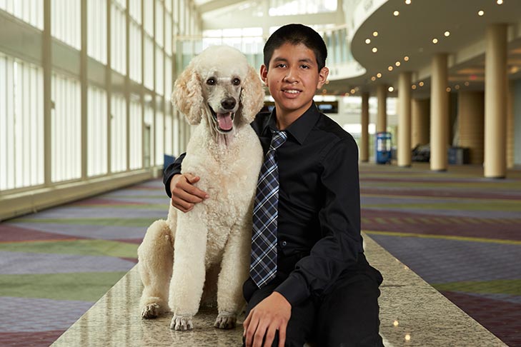 ACE Award winner “Teddy” and Spencer Pardee