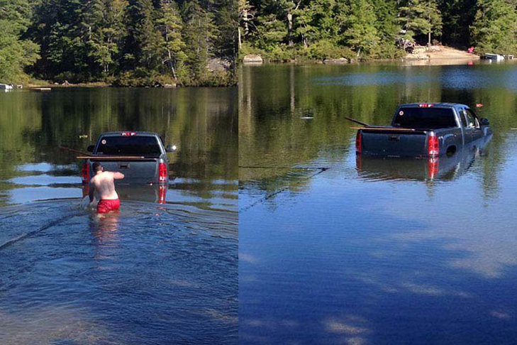Truck in Lake