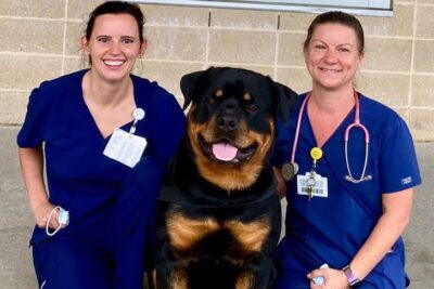 Axel is a true friend to hospital workers wherever he travels. Here he meets up with Emergency Room nurses Trudy Toth, left, and Jeanne Edwards at a Southern New Jersey facility.