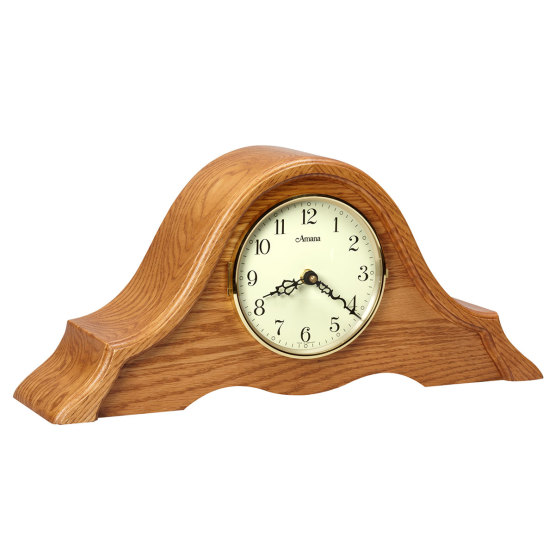 Handcrafted Quartz Tambour Mantel Clock Amana Furniture & Clock Shop