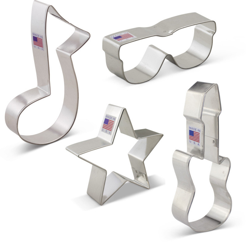 Rock Star Cookie Cutter 4 pc Set Ann Clark
