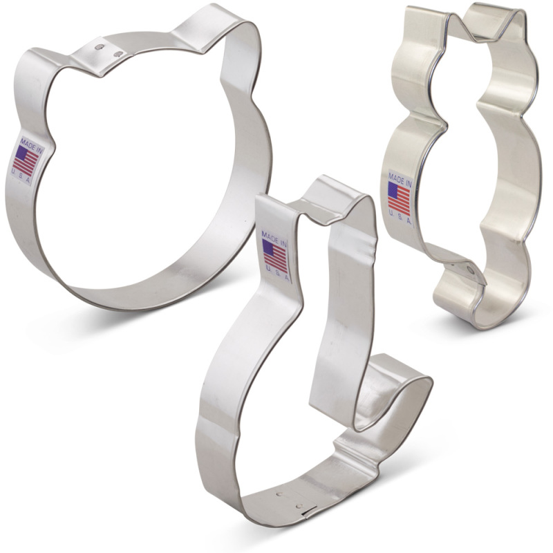 Cat Cookie Cutter 3 pc Set Ann Clark