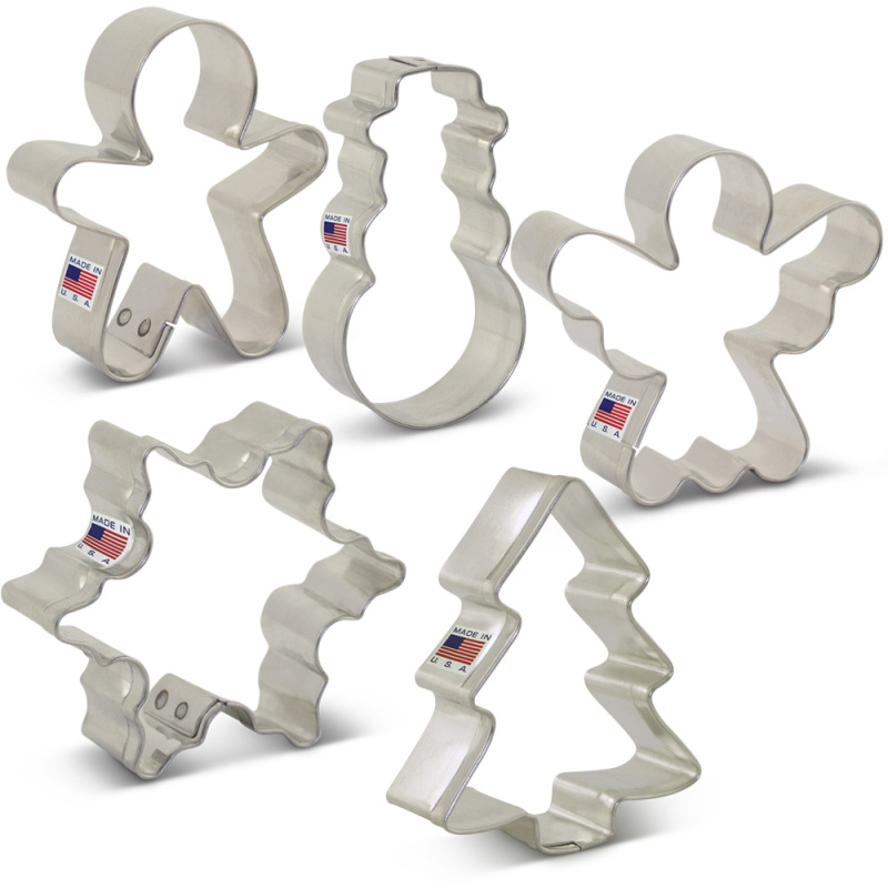Mini Christmas Cookie Cutters 5 pc Set Ann Clark