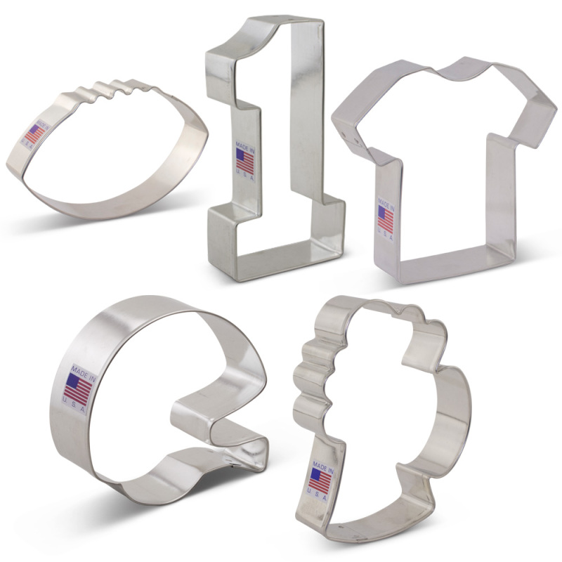 Football Cookie Cutters 5 pc. Set Ann Clark