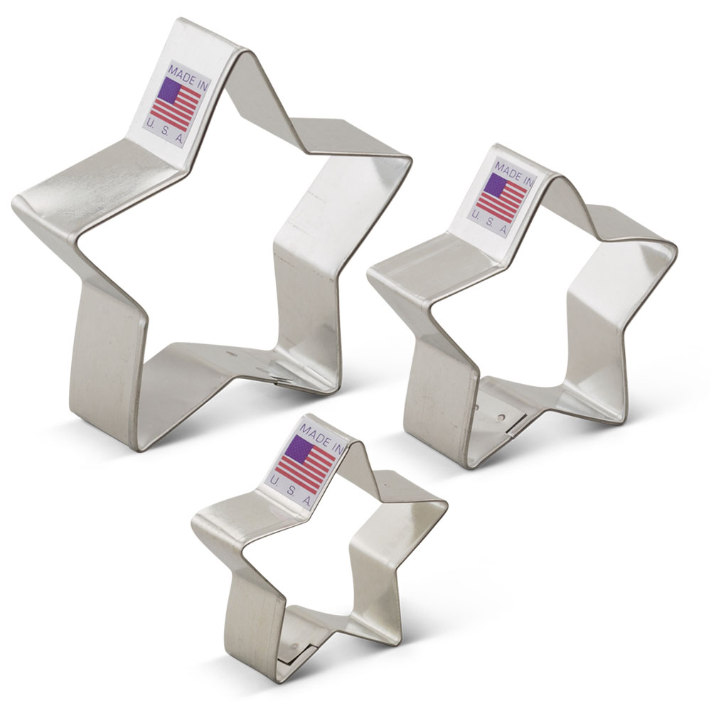Star 3 pc Cookie Cutter Set Ann Clark