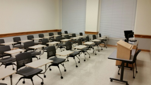 Monroe Hall Room 114 layout photo