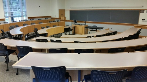 Monroe Hall Room 124 layout photo