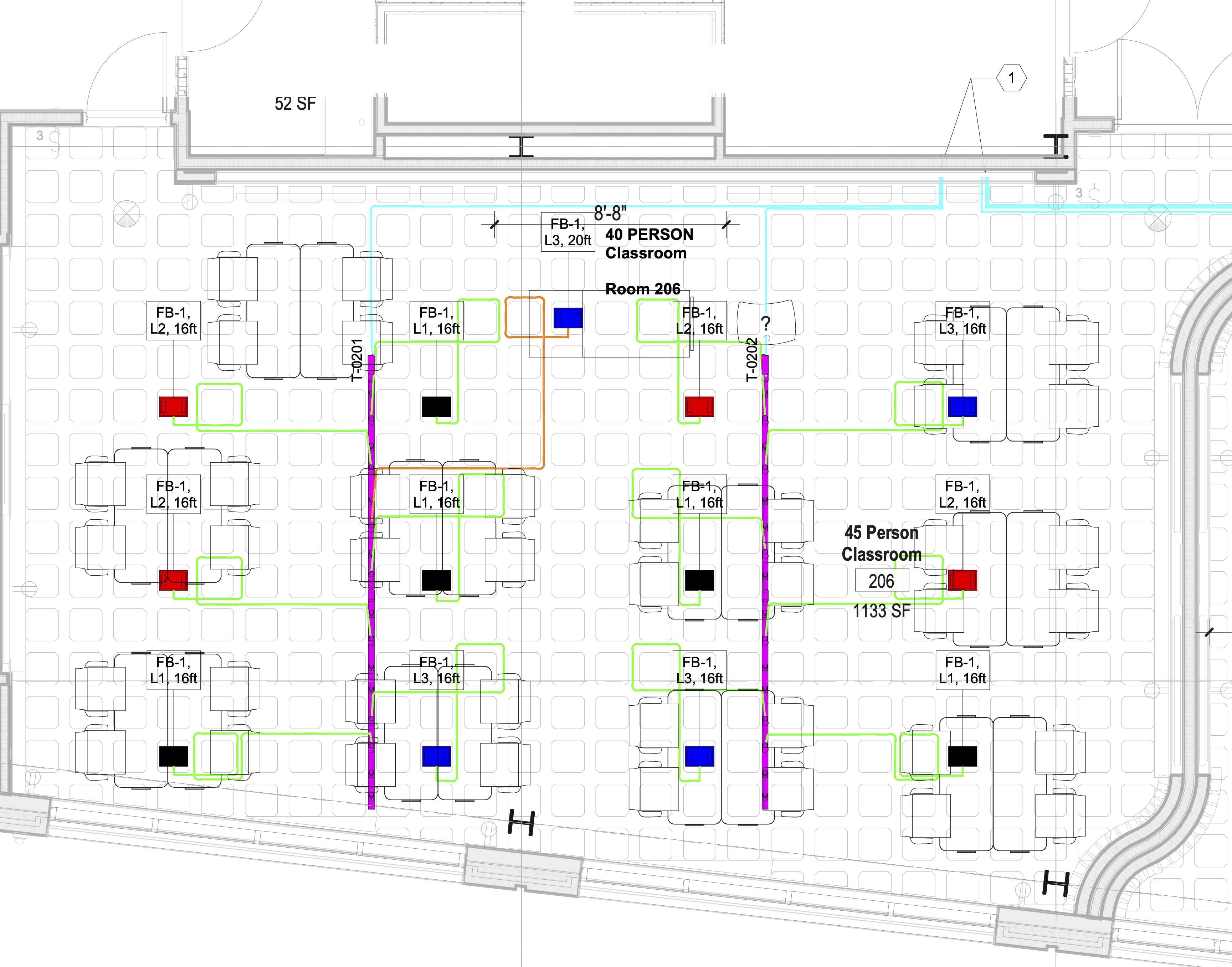 Data Science Building Room 206 layout diagram