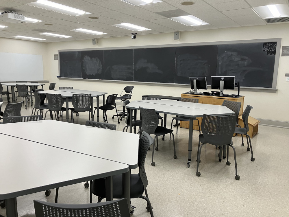 Monroe Hall Room 111 layout photo