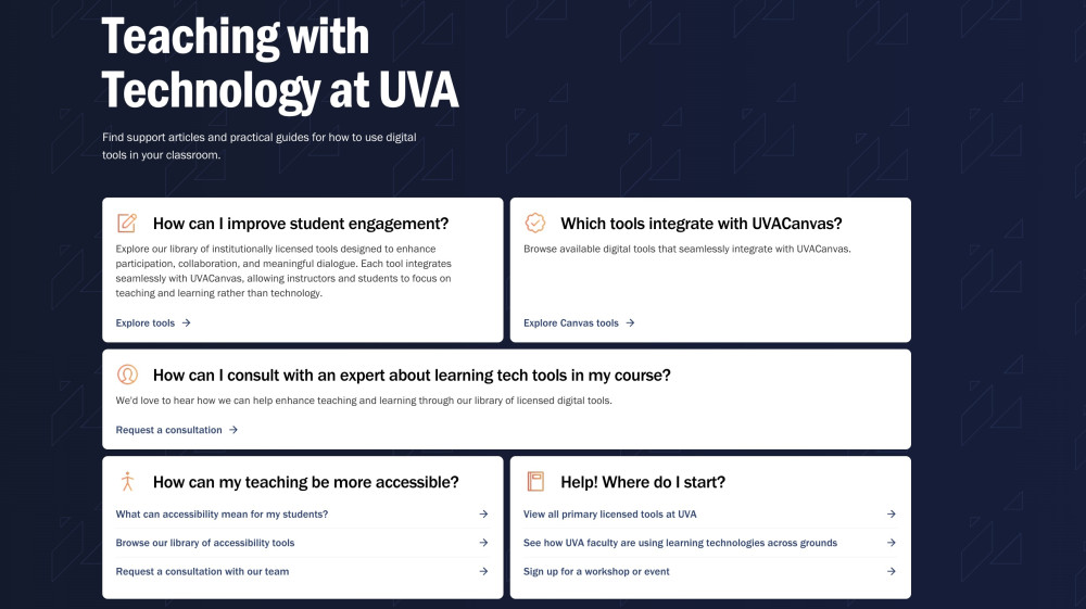 Screenshot of the new Articles & Guides page on Learning Tech