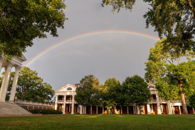 Rainbow over the Rotunda on UVA Grounds