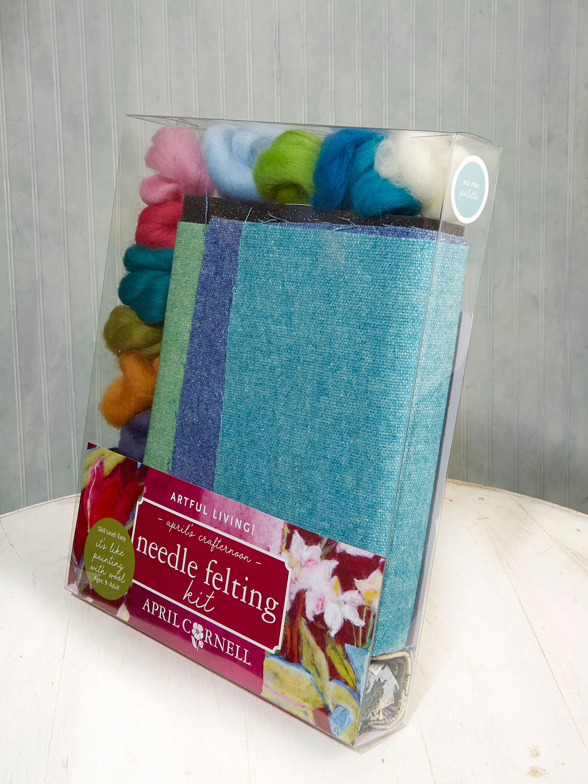 Sea Rose Large Felting Kit Artist's Studio Collection, Wool Felting Kits Beautiful Designs by