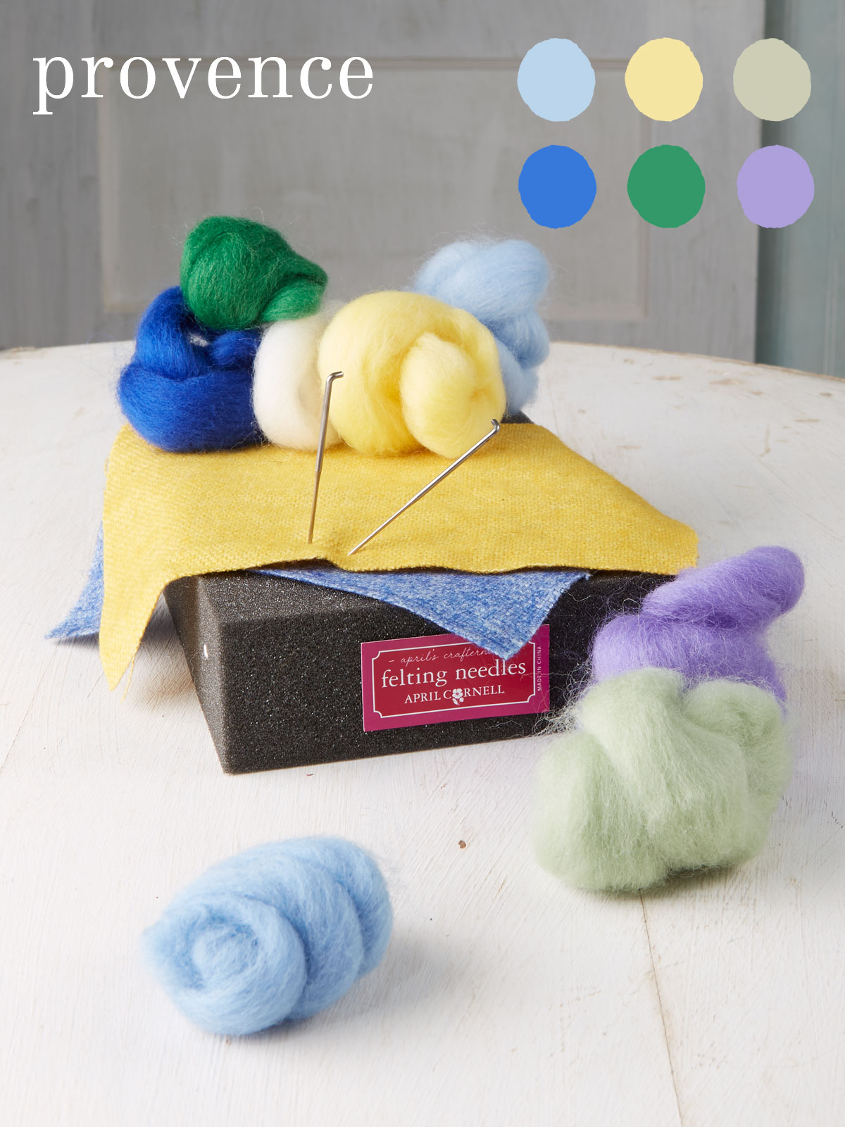 Provence Medium Felting Kit April's Crafternoons, Wool Felting Kits