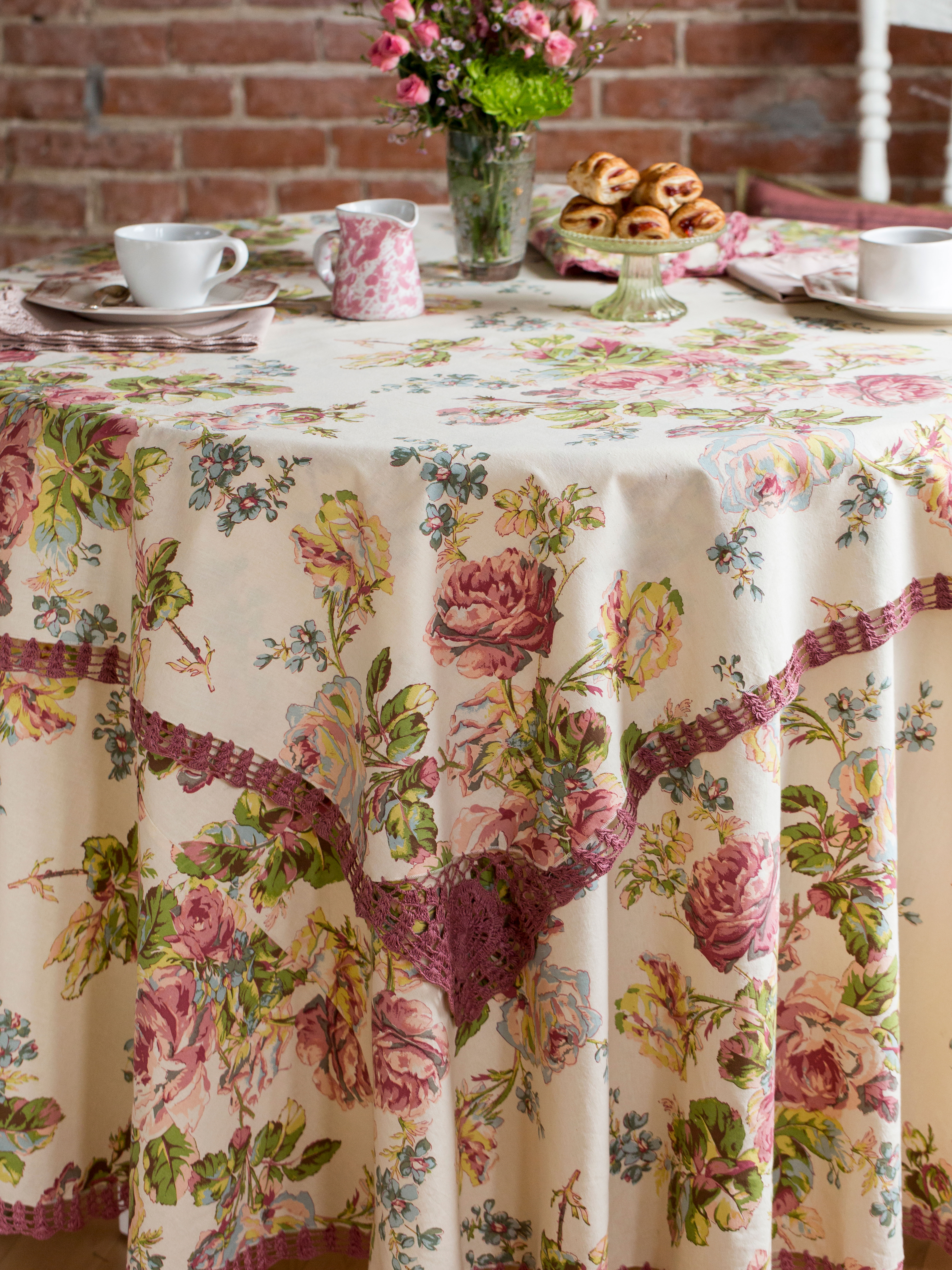 Victorian Rose Crochet Tablecloth Linens & Kitchen, Tablecloths Beautiful Designs by April