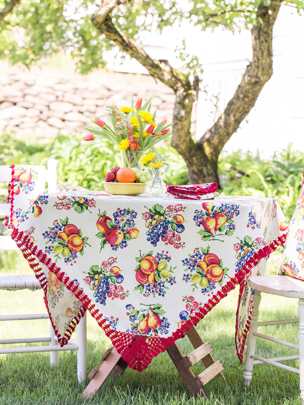 Fruit Basket Tablecloth Kitchen & Table Linens, Tablecloths