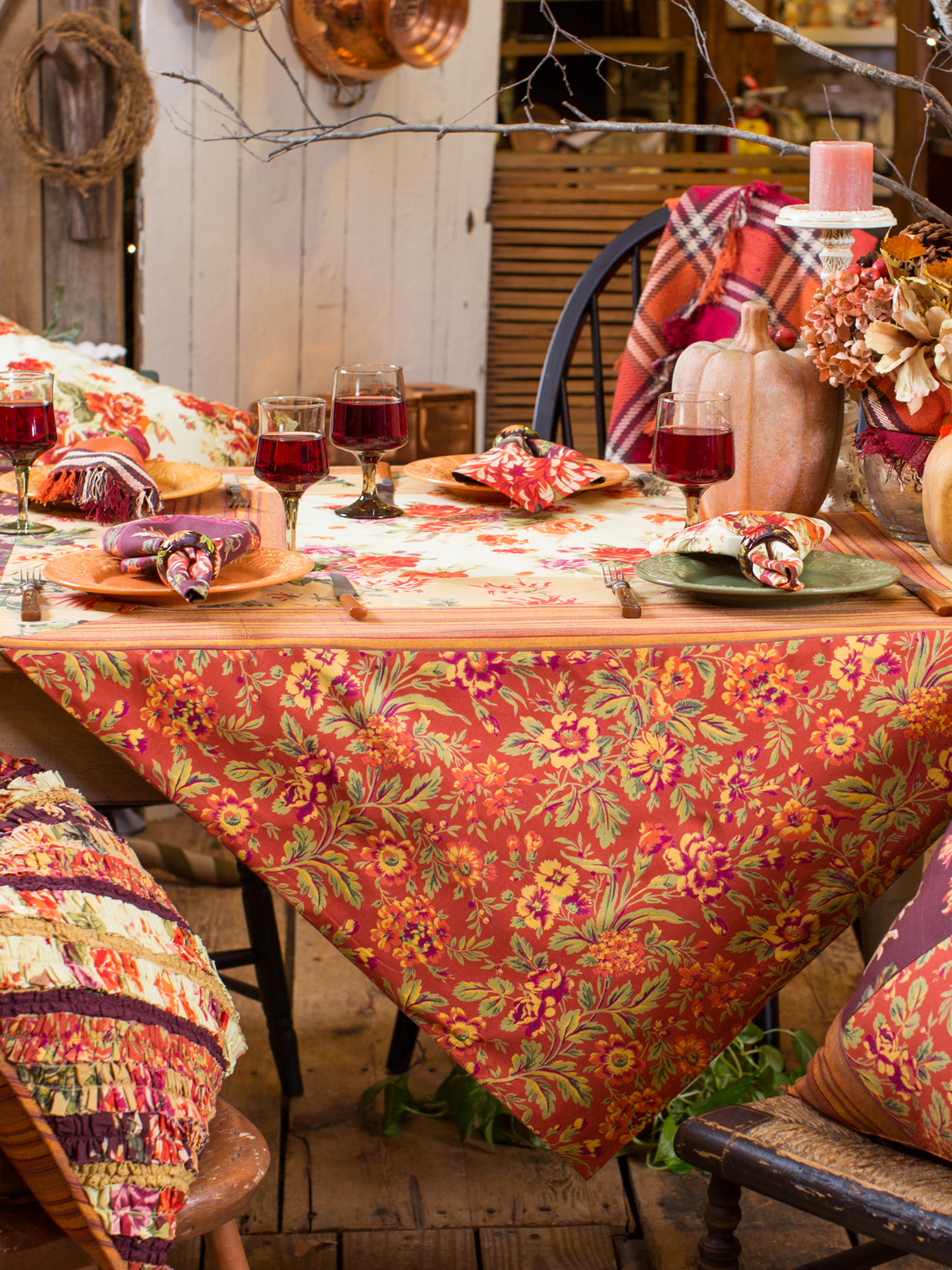 Harvest Patchwork Tablecloth Linens & Kitchen, Tablecloths Beautiful