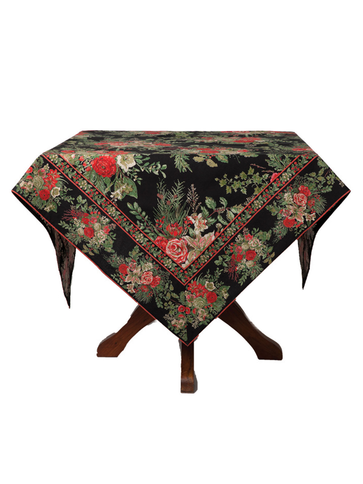 Merry Tablecloth Black Your Home, Christmas Forever Beautiful