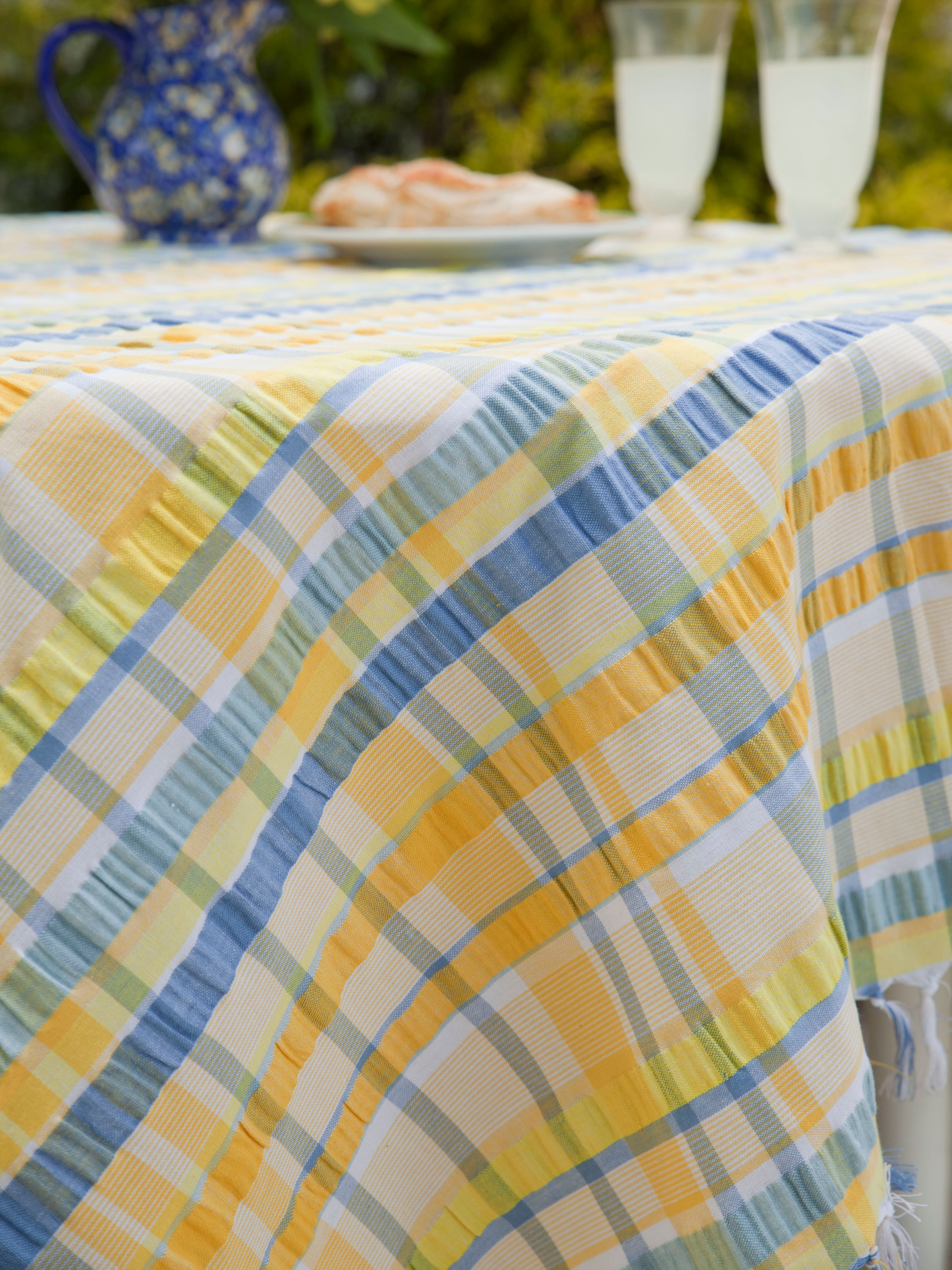 Provence Seersucker Tablecloth Kitchen & Table Linens, Tablecloths