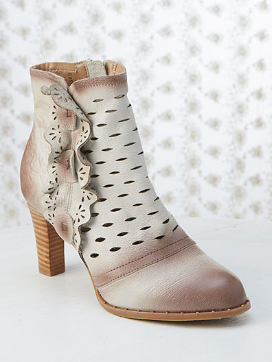 april leather and knit boot