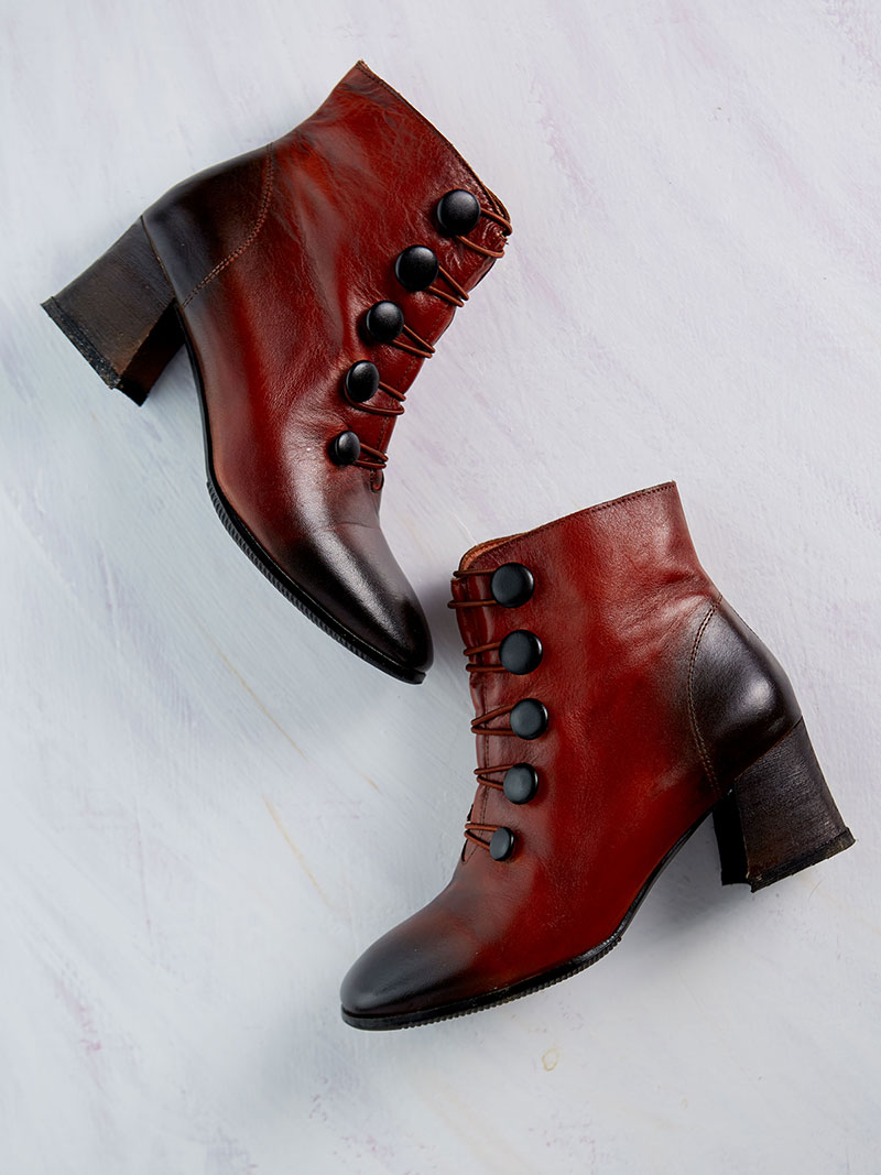 april leather and knit boot