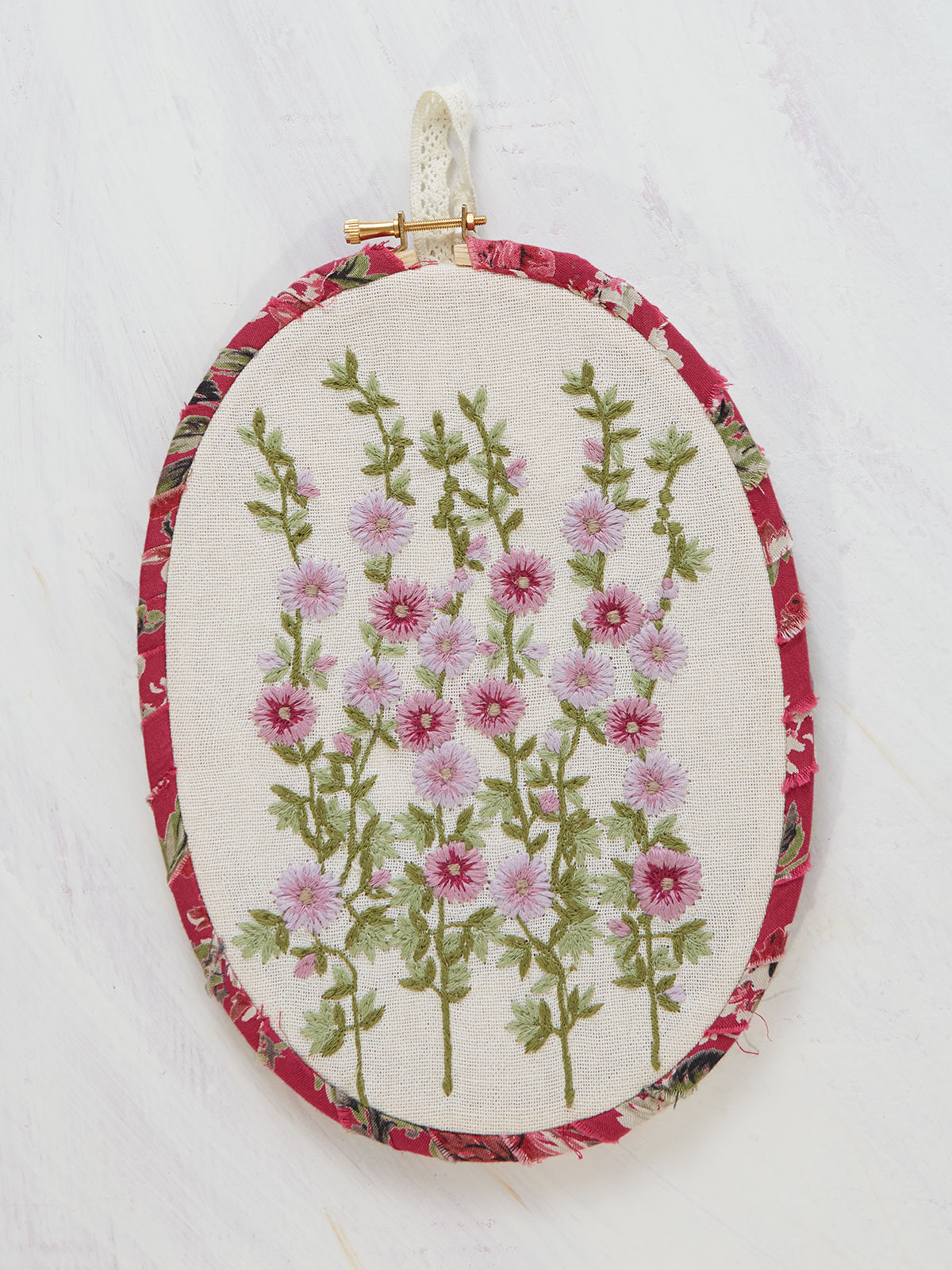 Hollyhocks Keepsake Embroidery Your Home, Decorating Beautiful