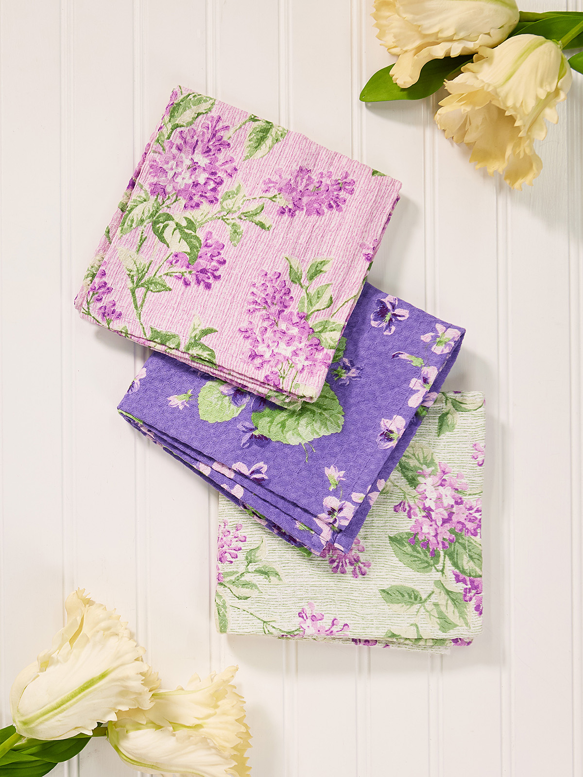 Lilac Patchwork Tea Towel Bundle Kitchen & Table Linens, Tea Towels