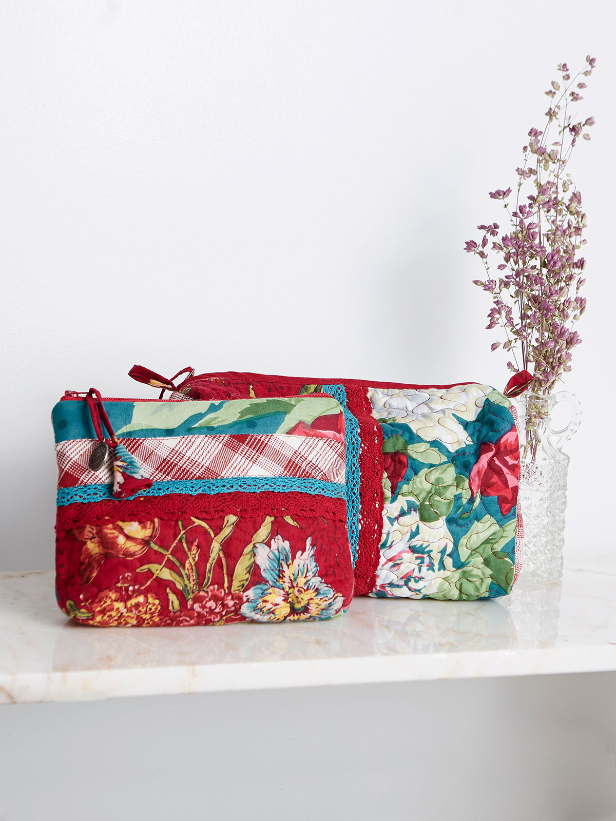 Jewel Patchwork Cosmetic Bag Bundle Accessories, Bags Beautiful