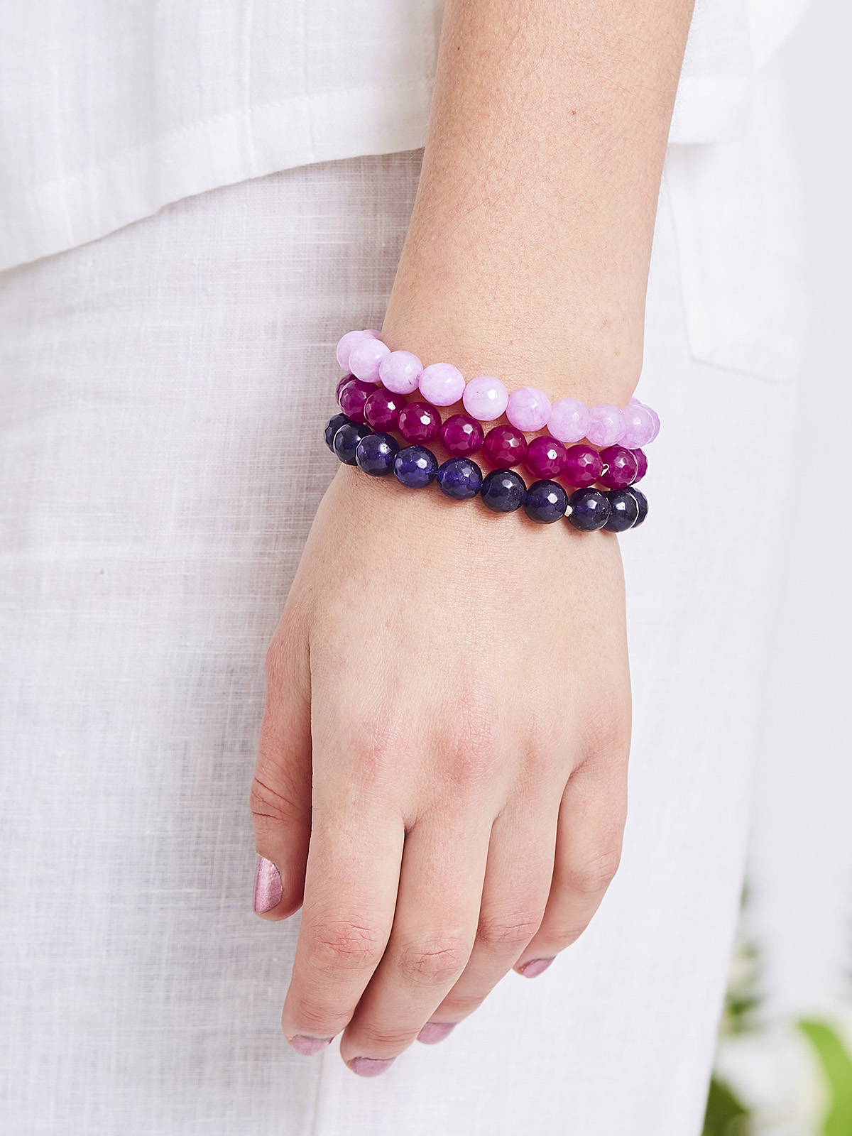 Onyx Bead Bracelet Set of 3 Accessories, Jewelry Beautiful Designs