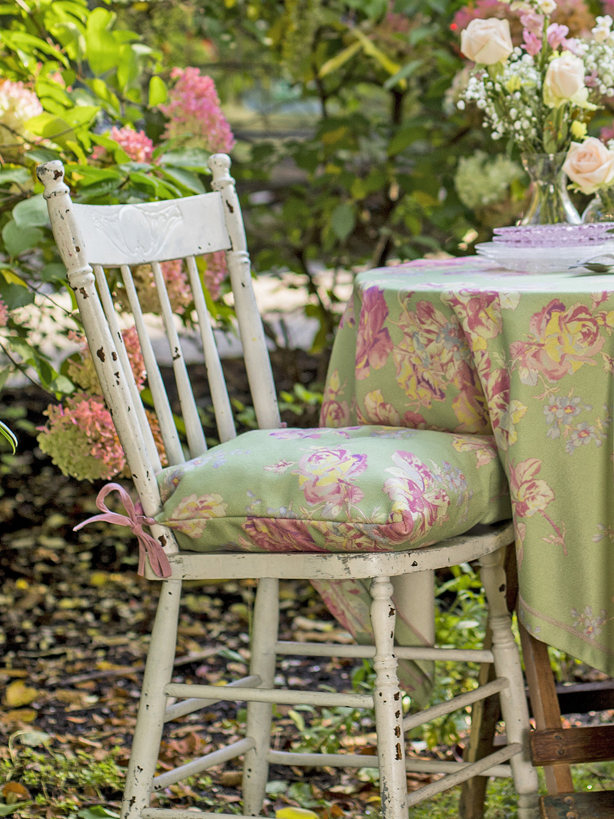 Victorian Rose Outdoor Cushion with Filler Your Home, Cushions Beautiful Designs by April Cornell
