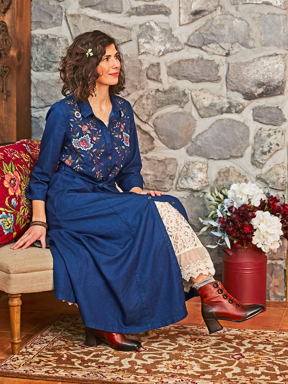 Denim shirtwaist dress Clearance