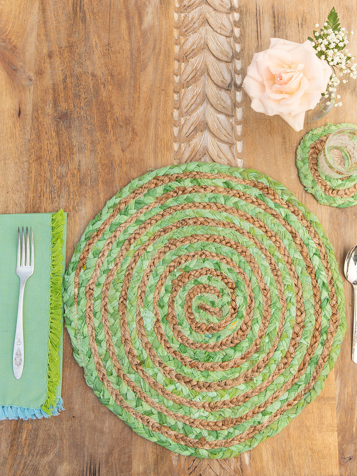 Manana Braid Placemat Set of 4 Kitchen & Table Linens, Placemats