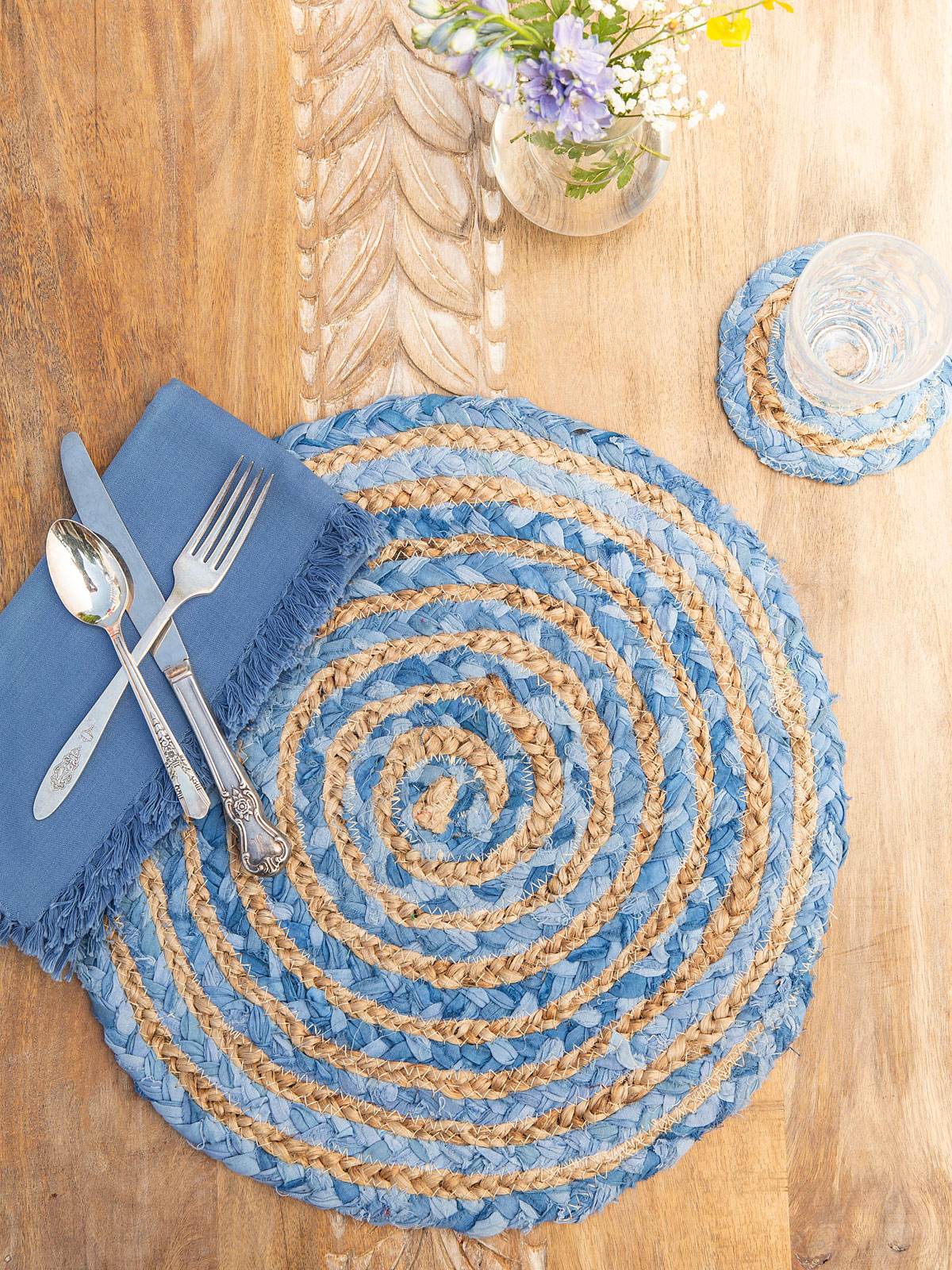 Manana Braid Placemat Set of 4 Kitchen & Table Linens, Placemats