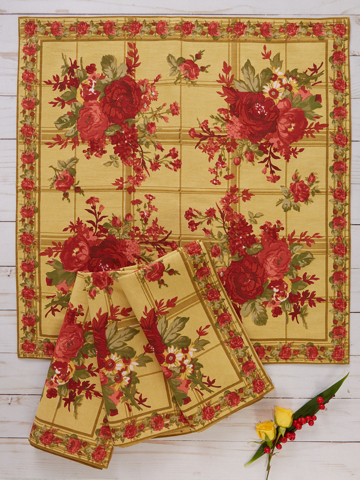 Cornwall Cottage Napkin Set of 4 Kitchen & Table Linens, Napkins