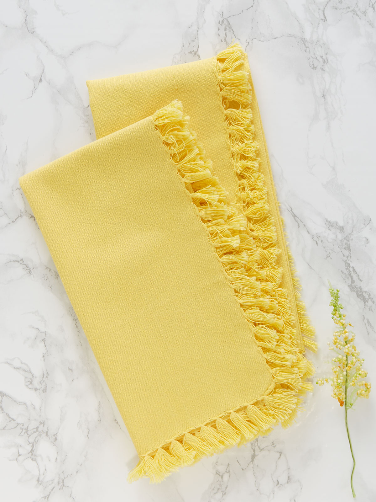 Essential Napkin Set of 4 Yellow Kitchen & Table Linens, Napkins