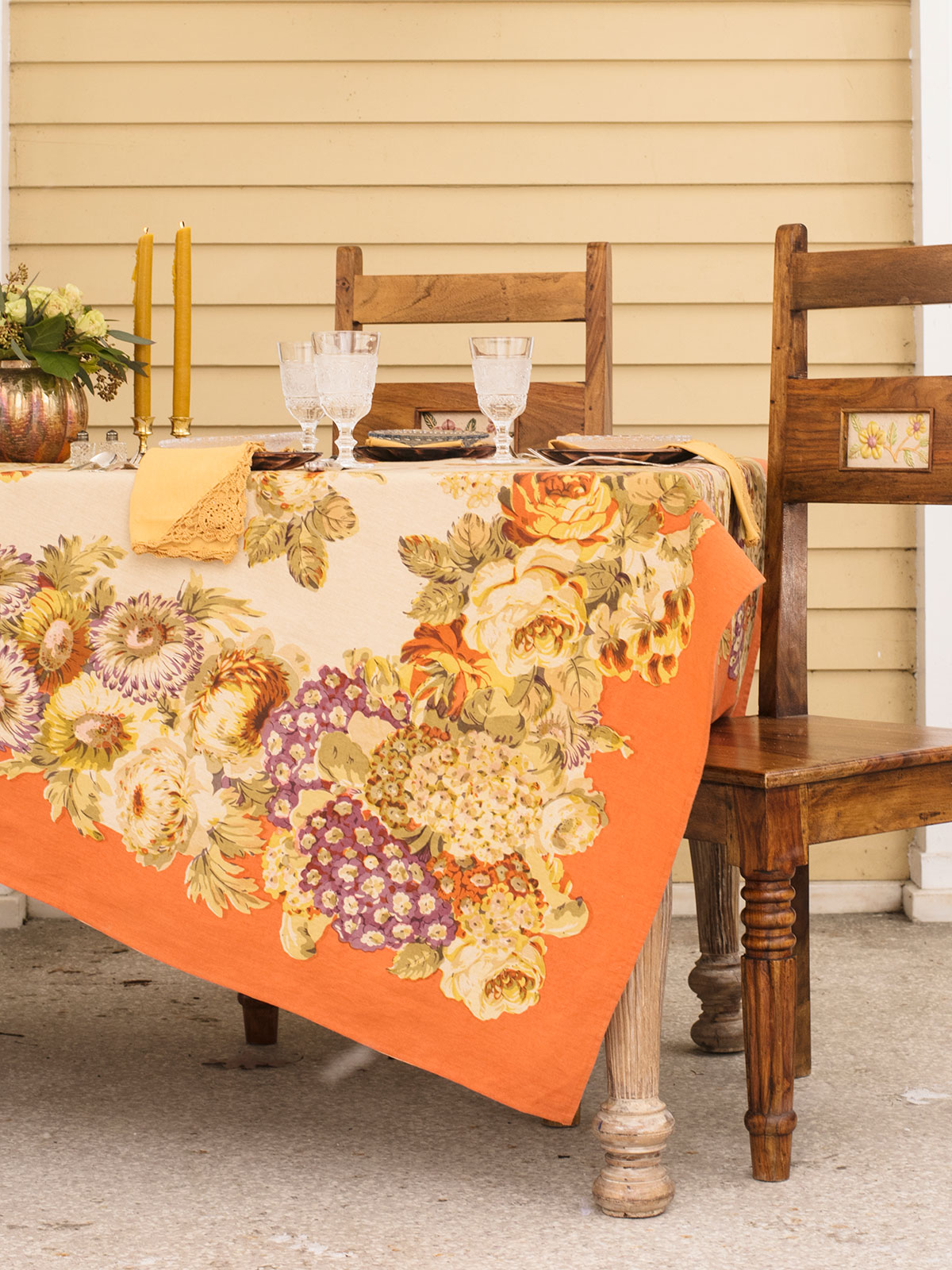 Autumn Gathering Tablecloth Kitchen & Table Linens Beautiful Designs