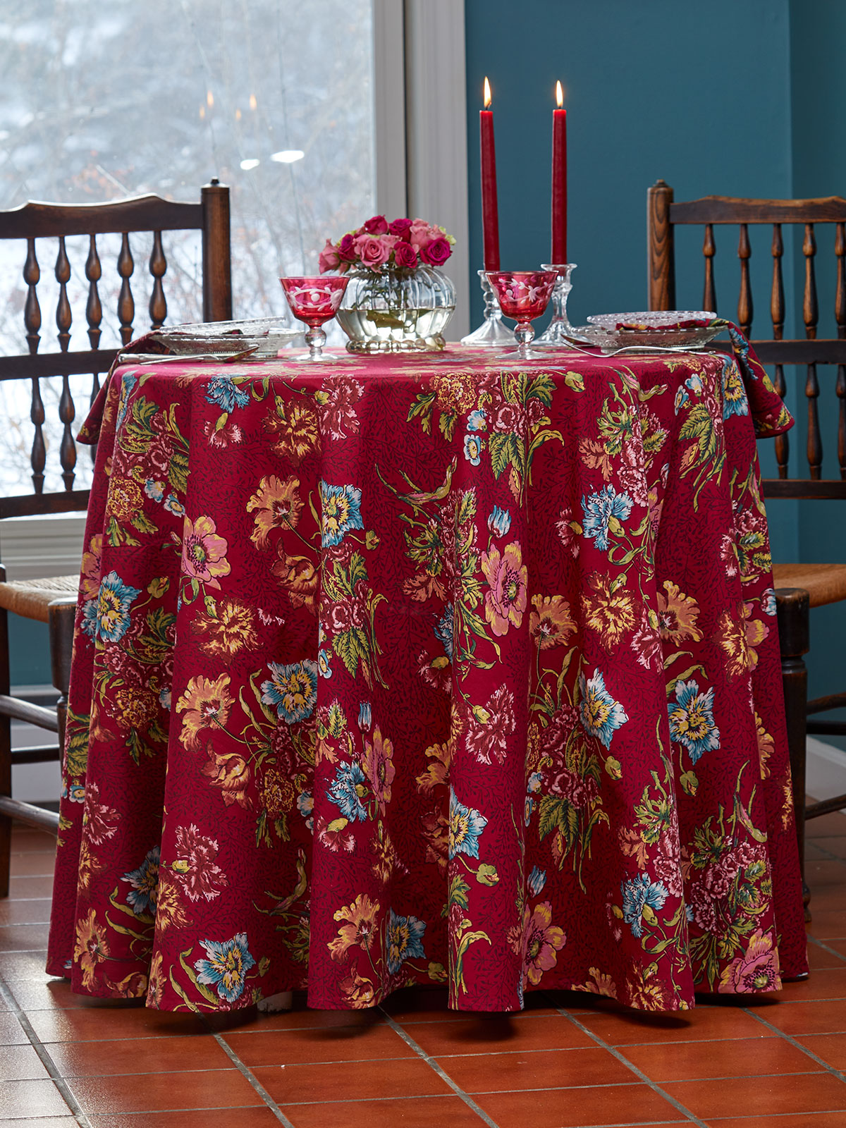 Jaipur Garden Round Tablecloth Kitchen & Table Linens, Tablecloths