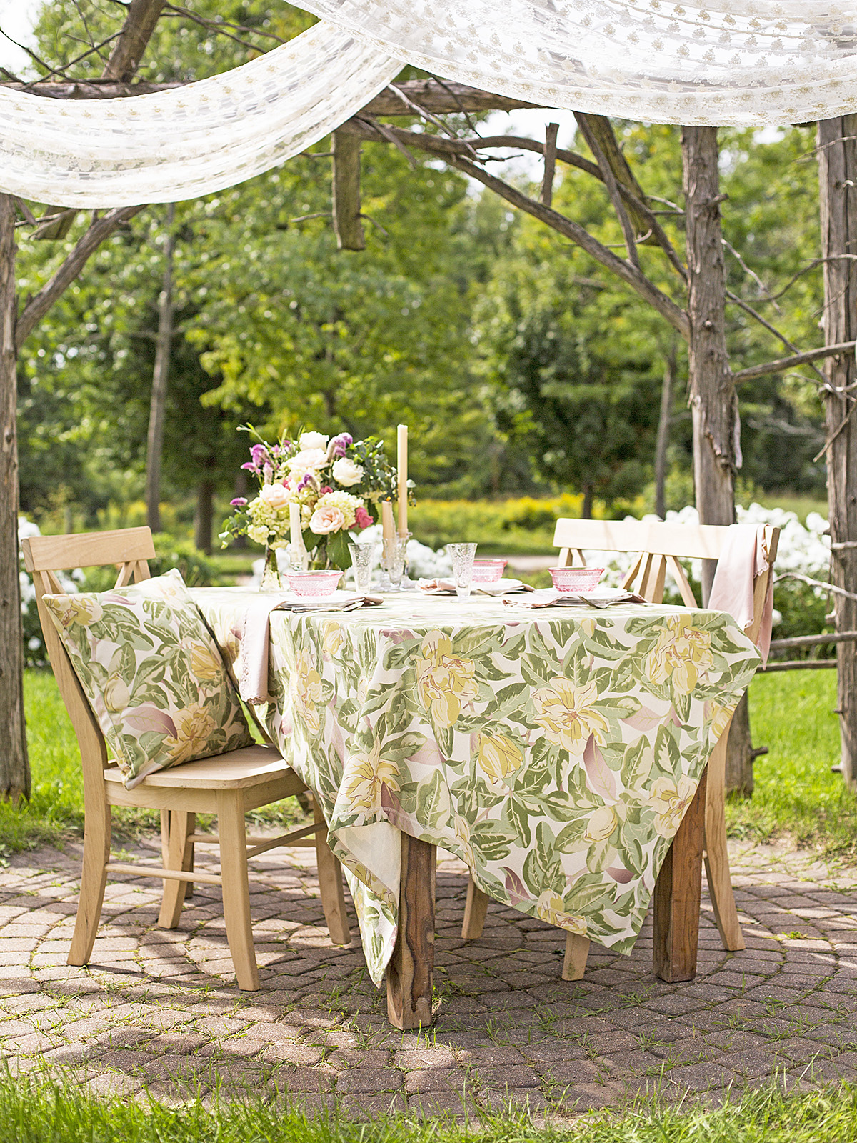 Orchid Study Outdoor Tablecloth Kitchen & Table Linens, Tablecloths