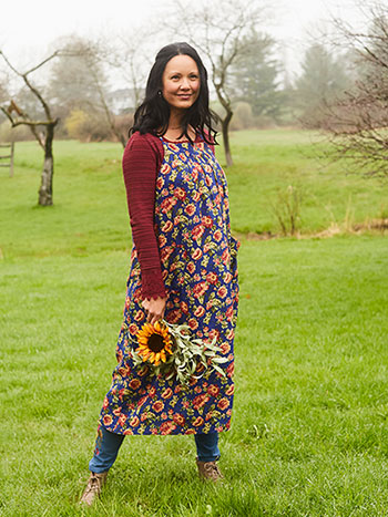 Folk Rose Smock Dress