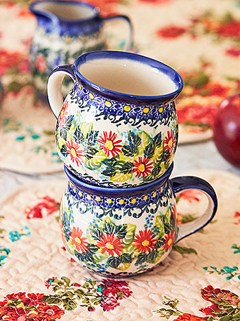 Harvest Daisy Bubble Mug Set of 2