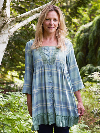 River Plaid Tunic