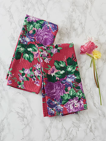 Cottage Rose Tea Towel Set of 2