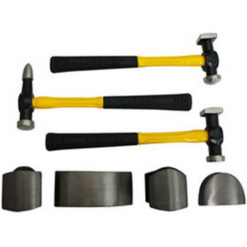 Wisdom 7 Piece Hammer and Dolly Set, Hammers & Dollies Auto Body Toolmart