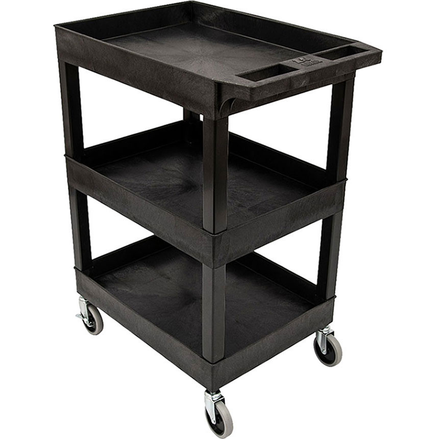 3 Shelf Detail Cart & 2 Bin Combo, Work Carts Auto Body Toolmart