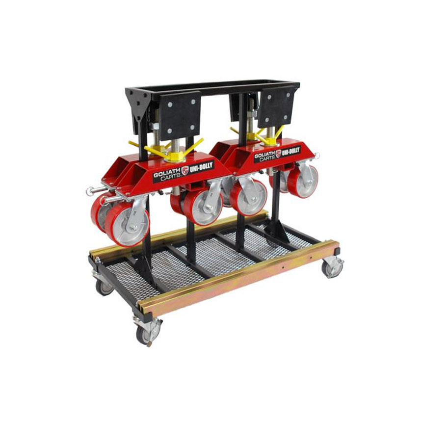 Stand with 2 4800 Dollies, Car Dollies Auto Body Toolmart