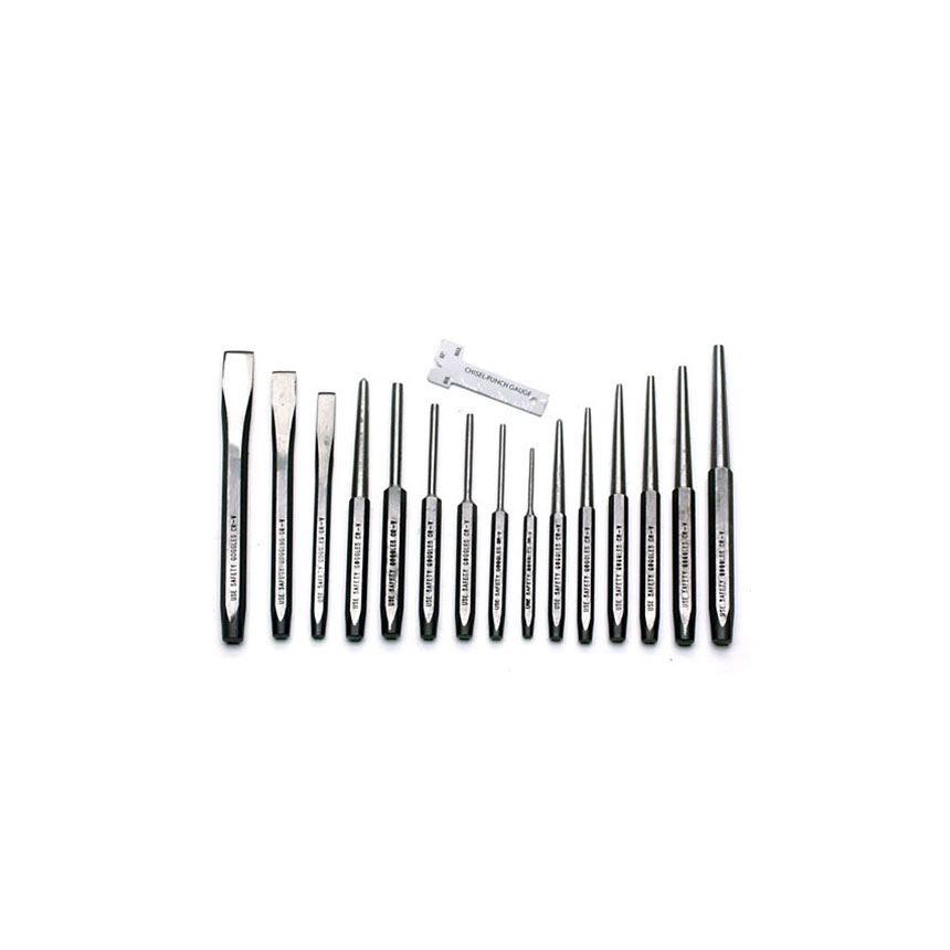 16 Piece Punch and Chisel Set, Chisels & Scrapers Auto Body Toolmart