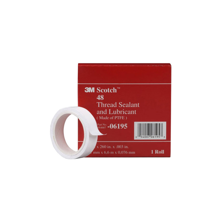 3M Scotch® Thread Sealant and Lubricant Tape 48, 1/2 x 260 06195