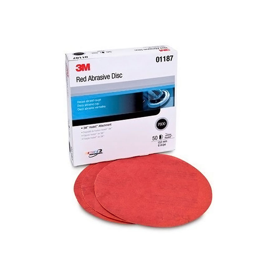 3M Red Abrasive 6 Hookit Discs Automotive Sanding Discs