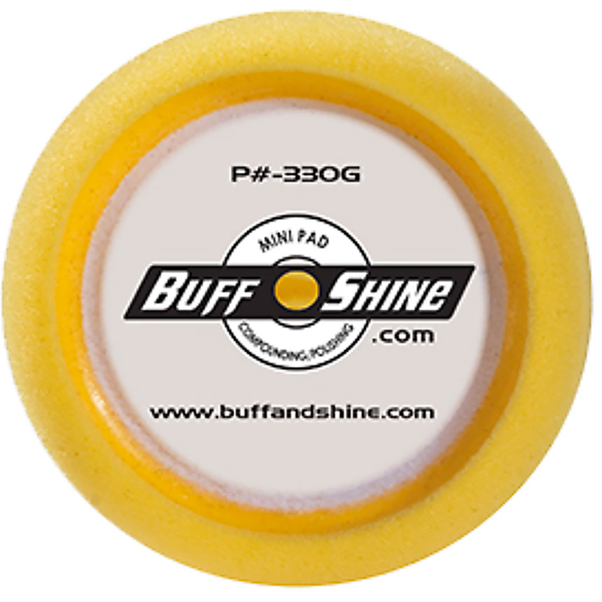 Buff & Shine 3 Yellow Foam Grip Buffing Pad 2Pak 330G, Buffing
